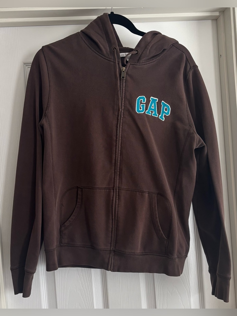 Vintage Y2K 2000s GAP Brown Zip Up Hoodie